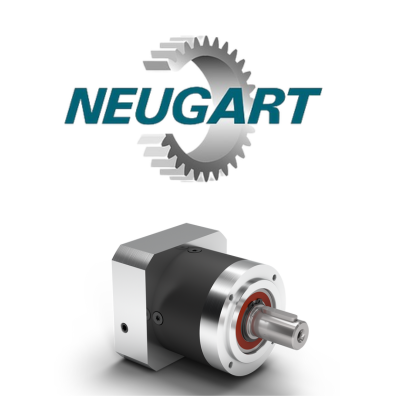 The Neugart Company logo and an image of their planetary gearbox 