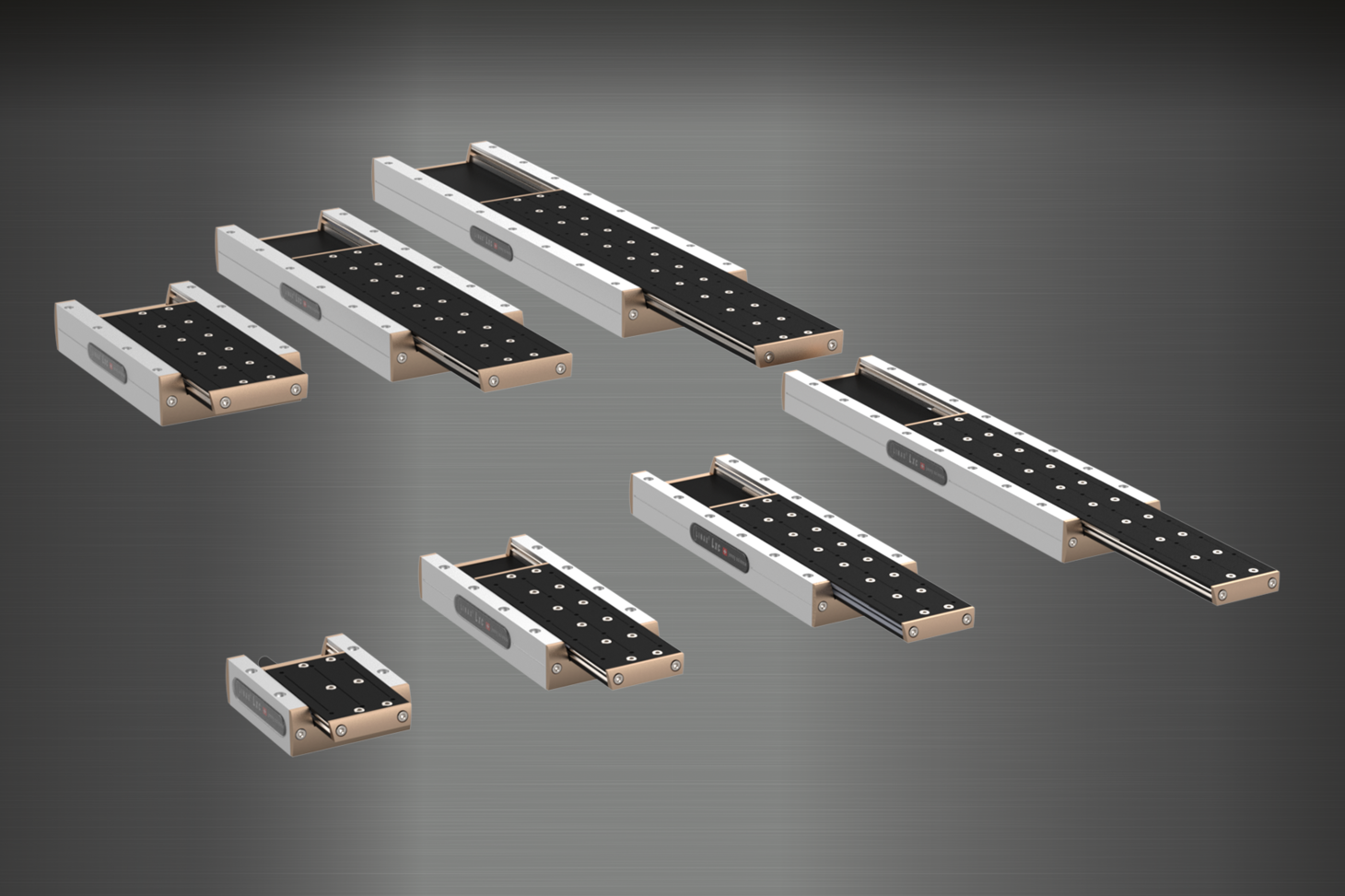 an image of 7 linear linax stages from Jenny Science
