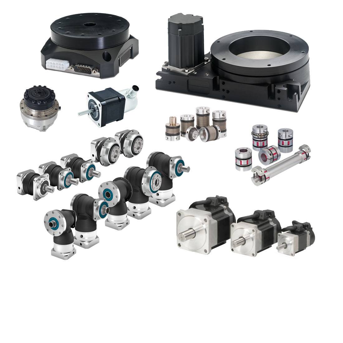 a variety of rotary solutions including motors, rotary tables and gearboxes
