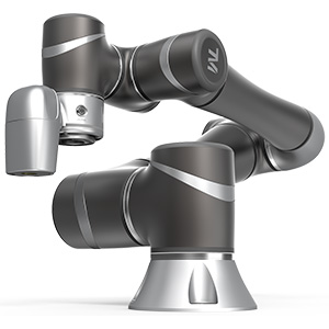 An image of the Techman collaborative robot. 